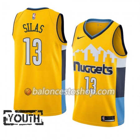 Camiseta Niños NBA Denver Nuggets Xavier Silas 13 2018-2019 Nike Amarillo Swingman